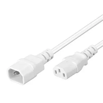 PremiumCord prodlužovací kabel síť 230V - C13 (F) - C14 (M) - 1m bílá