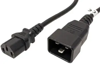 PremiumCord síťový propojovací kabel 230V - IEC 320 C13 - IEC 320 C20 - 1m černá / 230V / 10A