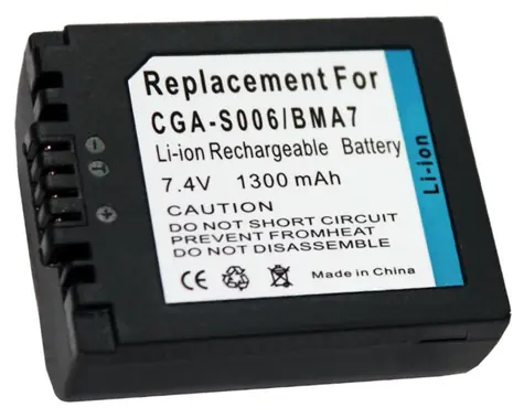 TRX baterie pro Panasonic 1300 mAh / CGA-S006E / CGR-S006 / DMW-BMA7 / DMWBMA7 / CGR-S006E / CGA-S006A / CGR-S006A