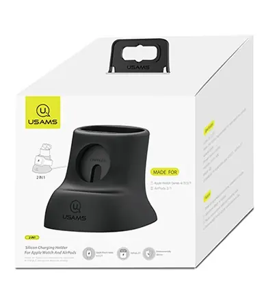 USAMS ZJ051 Nabíjecí Stojánek pro Apple Watch & Airpods černá 