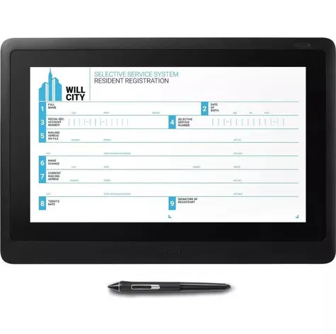 Wacom Cintiq 16 černá / grafický tablet s perem / 15.6 FHD / 8192 úrovní přítlaku / USB / HDMI