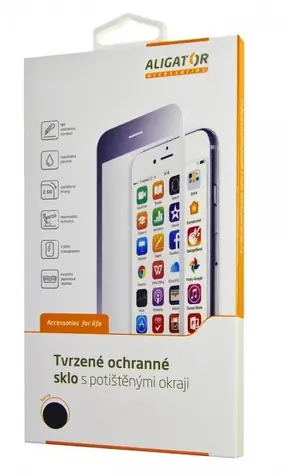 Aligator GLASS PRINT Ochranné tvrzené sklo pro Samsung Galaxy A70 černá / celoplošné lepení