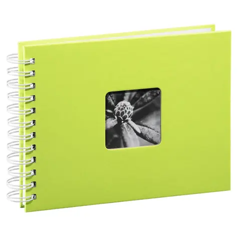 Hama FINE ART 24x17 cm (bílé listy) kiwi / Album klasické spirálové / 50 stran