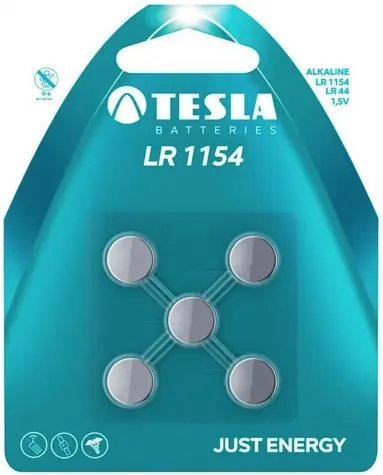 Tesla knoflíková alkalická baterie LR1154 (LR44) 5 ks             