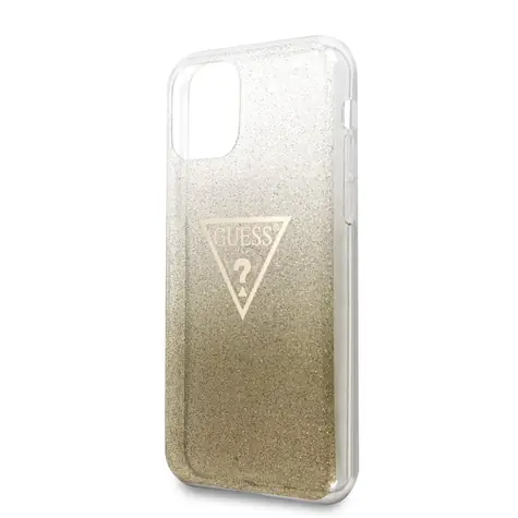 GUESS Solid Glitter Zadní Kryt pro Apple iPhone 11 Pro Max zlatá