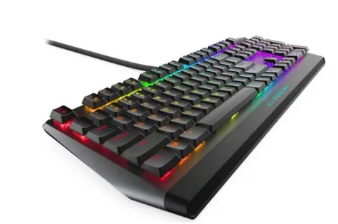 DELL Alienware AW510K černá / Herní mechanická klávesnice / US / Cherry MX Red / RGB podsvícení / USB / 2 m