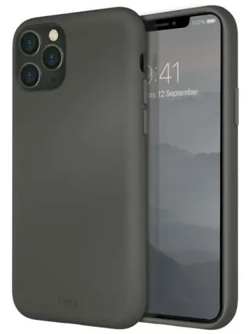 Uniq Hybrid Lino Hue pouzdro pro Apple iPhone 11 Pro Max - Moss šedá
