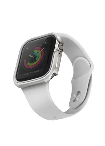 Uniq Valencia pouzdro pro Apple Watch (44mm) - Titanium stříbrná