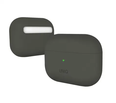 Uniq Lino Hybrid Liquid silikonové ochranné pouzdro pro AirPods Pro - Moss šedá