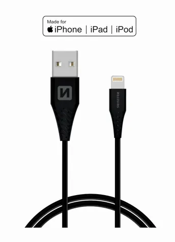 SWISSTEN TPE datový kabel USB - LIGHTNING MFi 1.2m černá