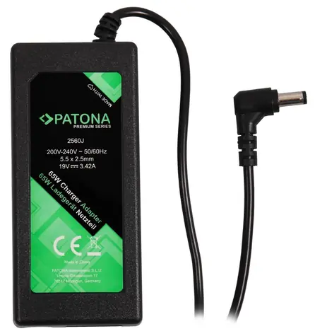 PATONA PT2560 napájecí adaptér k notebook 19V / 3.42A 65W / konektor 5.5x2.5mm / ASUS ACER HP / PREMIUM