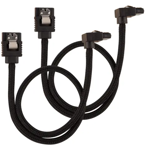 Corsair Premium Sleeved SATA 6Gbps kabel lomený 30cm černá (2ks)