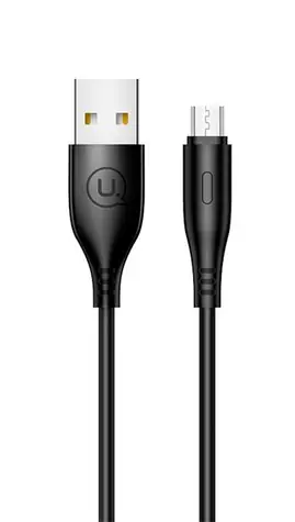 USAMS SJ268 Round microUSB Datový Kabel černá