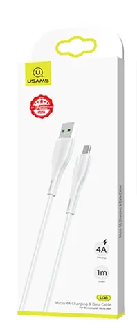 USAMS SJ375 Fast Charge 4A microUSB Datový Kabel 1m bílá