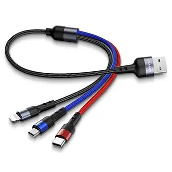 USAMS SJ410 U26 2A Datový Kabel 3v1 0.35m černá
