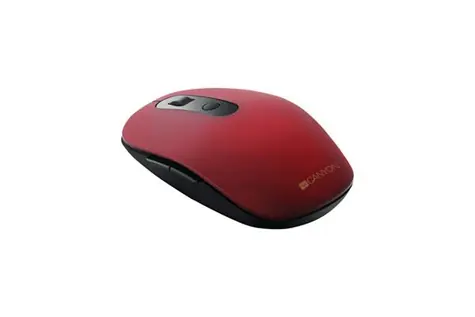CANYON CNS-CMSW09R Dual-Mode červená / Bezdrátová optická myš / 1600 DPI / 6 tlačítek / USB 2.4 Ghz | Bluetooth