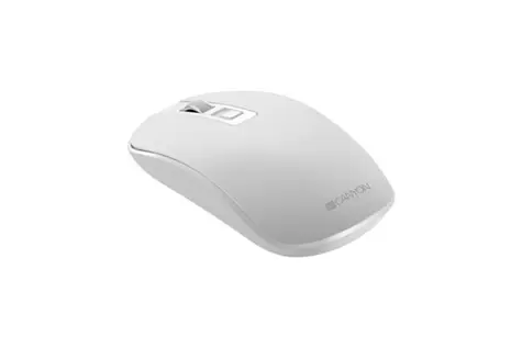 CANYON CNS-CMSW18PW bílá / Bezdrátová optická myš s bezdrátovým nabíjením / 1600 DPI / 4 tlačítka / USB 2.4 Ghz