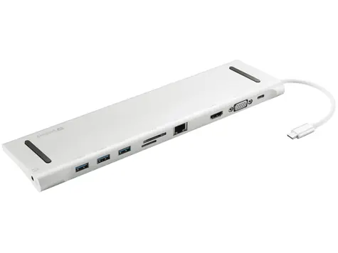 Sandberg USB-C 10-in-1 dokovací stanice / HDMI / LAN / VGA / čtečka karet / 3xUSB 3.0 / audio jack / PD 100W