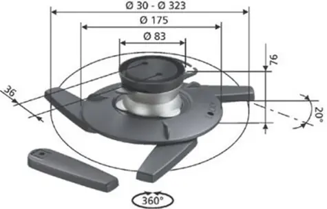 Vogels Evolution EPC 6545 černá / Stropní držák na projektor / max. 10 kg