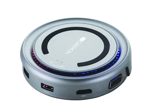 CANYON CNS-TDS07DG šedá / Dokovací stanice / Qi bezdrátová nabíječka / USB 2.0 | 3.1 | USB-C / HDMI / VGA / 3.5 mm jack