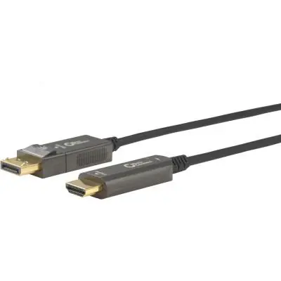 MicroConnect Premium Optic DisplayPort 1.4 - HDMI Kabel M-M  / 10m / 6mm / 4K@60MHz / černá