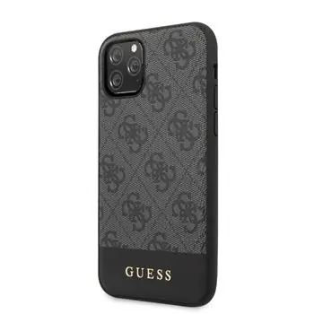 GUESS 4G Stripe Zadní Kryt pro Apple iPhone 11 šedá