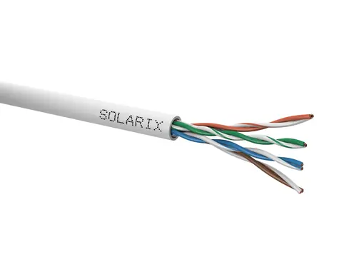 Solarix instalační kabel CAT5E 305m šedá / vnitřní instalace / PVC plášť / nestíněný / box