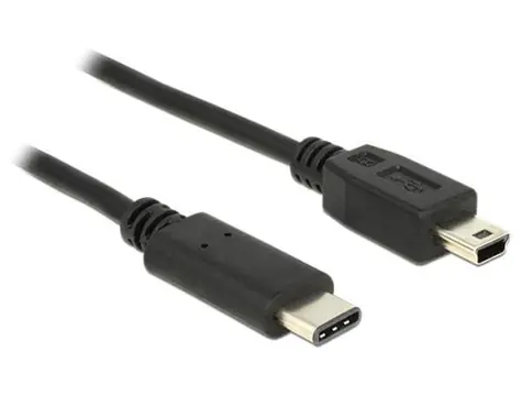 Delock Kabel USB Type-C 2.0 samec > USB 2.0 typ Mini-B samec 2 m černá