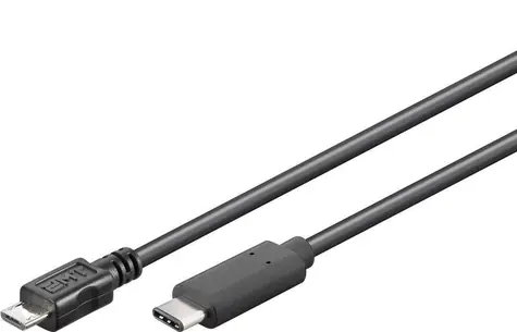 PremiumCord propojovací kabel USB 3.1 type C na USB 2.0 micro-B černá 1m