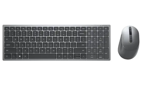 DELL KM7120W US šedá / Set bezdrátové klávesnice a myši / US / 2.4GHz / Bluetooth / USB
