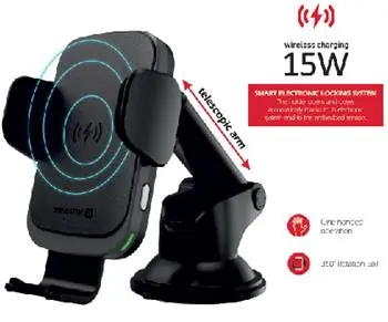 SWISSTEN S-GRIP W2-HK3 černá / Držák do auta s bezdrátovým nabíjením / 15W