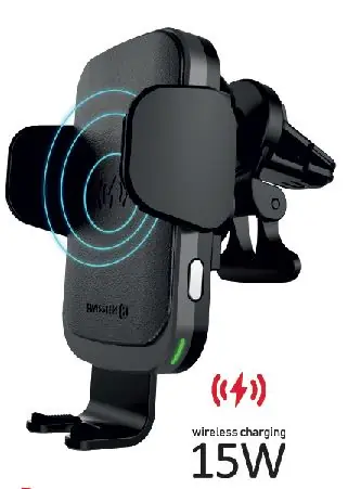 SWISSTEN S-GRIP W2-AV5 černá / Držák do auta s bezdrátovým nabíjením / 15W