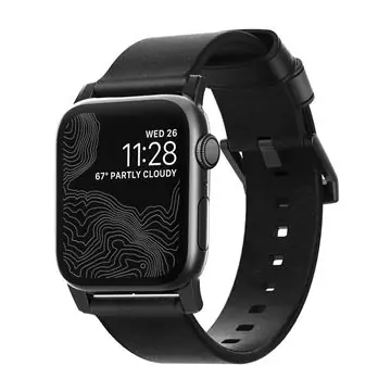 Nomad Leather Strap řemínek pro Apple Watch 44 & 42 mm černá