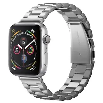 Spigen Modern Fit nerezový řemínek pro Apple Watch 44 & 45 & 46 & 49 mm stříbrná