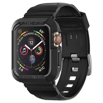 Spigen Rugged Armor Pro ochranný kryt s řemínkem pro Apple Watch 44 mm černá