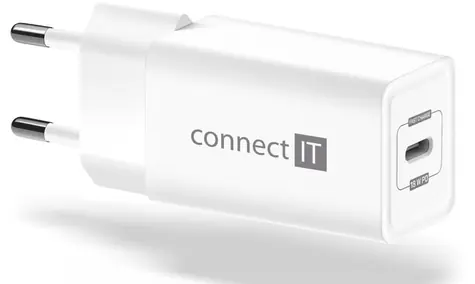 CONNECT IT Fast PD Charge nabíjecí adaptér USB-C bílá / 18W