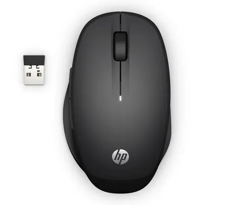 HP Dual Mode Mouse 300 černá / Bezdrátová optická myš / 3600 DPI / 2.4GHz / 2 tlačítka + kolečko / 1x AA
