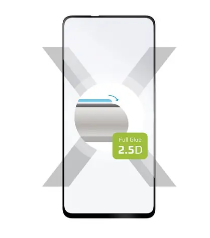 FIXED Full-Cover Ochranné tvrzené sklo pro Xiaomi Redmi Note 9 černá / lepení přes celý displej 