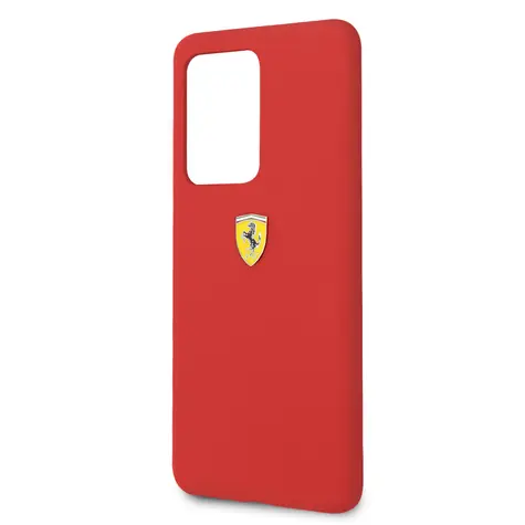 Ferrari SF Silikonový Kryt pro Samsung Galaxy S20 Ultra červená