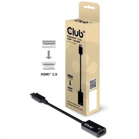Club3D adaptér DisplayPort 1.4 na HDMI 2.0b HDR Active