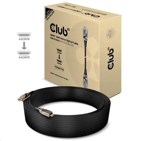 Club3D Prodlužovací kabel HDMI 2.0 UHD / aktivní optický / HDR 4K 60Hz / M-M / 50m