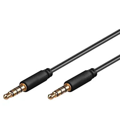 PremiumCord Kabel Jack 3.5mm 4 pinový M-M 2m