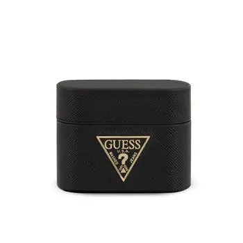 GUESS Saffiano Pouzdro pro Apple Airpods Pro černá