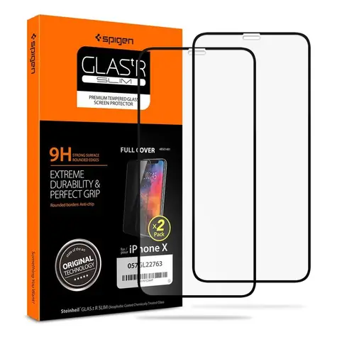 Spigen Glass FC tvrzené sklo pro Apple iPhone 11 Pro & XS & X černá / 2ks