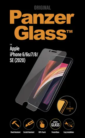 PanzerGlass Standard Fit Tvrzené sklo pro Apple iPhone SE 2020 & 8 & 7 & 6s & 6 čírá