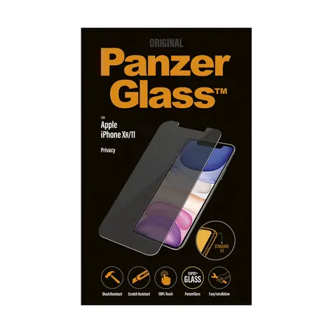 PanzerGlass Privacy Standard Fit Tvrzené sklo pro Apple iPhone 11 & XR čirá