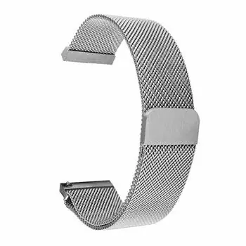 Tactical 640 Loop Magnetický Kovový Řemínek pro Samsung Galaxy Active 2 44mm stříbrná