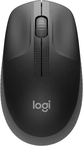 Logitech M190 šedá / optická bezdrátová myš / 1000 DPI / USB přijímač / 3 tlačítka