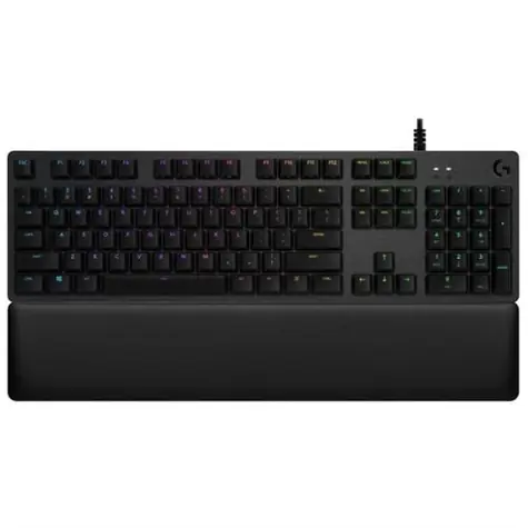 Logitech G513 černá / herní klávesnice / US layout / kabel USB-A 2.0 / 1x USB-A 2.0 / RGB Lightsync / GX Brown Tactile