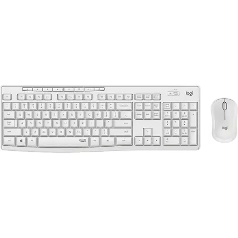 Logitech MK295 Silent bílá / Bezdrátová sada klávesnice a myši / US layout /  USB nanopřijímač